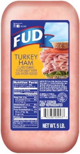 Fud Bulk Turkey Ham Fresh Sliced Deli Meat 1 Lb Food 4 Less