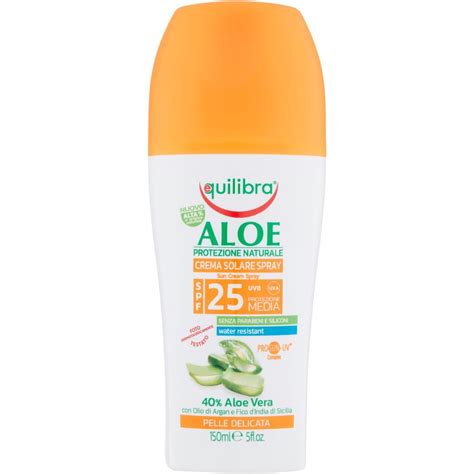 Solare Spray Crema Aloe Spf 25 Pelle Delicata EQUILIBRA 150 ML Coop Shop