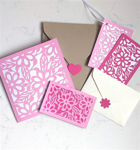 Floral Gift Card Holder SVG