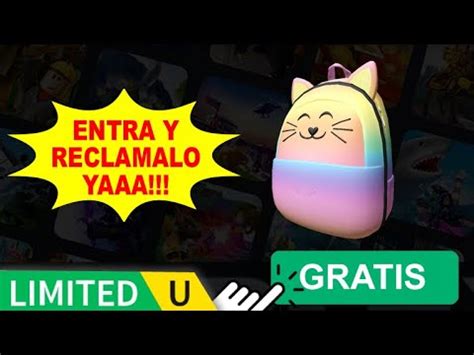 Limited Gratis Mochila De Gato Arcoiris En Roblox Youtube