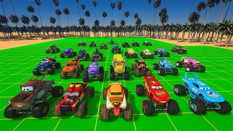 Race Crazy Track Pixar Cars Monster Trucks Vs Monster Jam Mcqueen