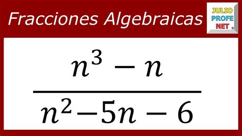 SIMPLIFICACIÓN DE FRACCIONES ALGEBRAICAS Ejercicio 1 YouTube