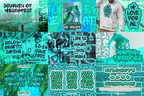 Graffiti Font Bundle Vol Bundle Font