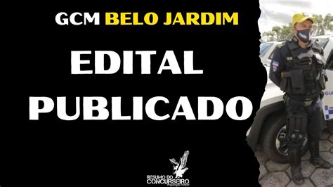 Guarda Municipal De Belo Jardim An Lise De Edital Youtube