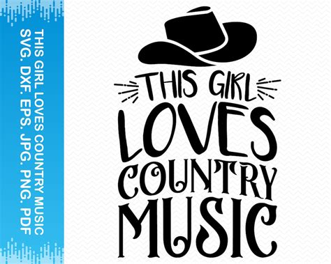 This Girl Loves Country Music Svg Country Svg Western Svg Cowgirl