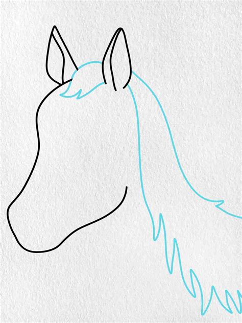 Horse Head Drawing (easy) - HelloArtsy