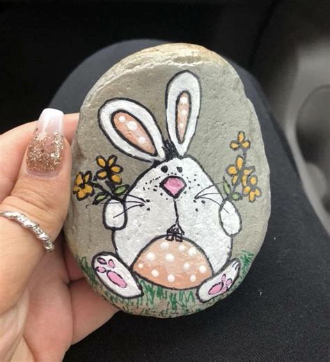 The Easter Bunny is on his way. Easter Painted Rock #northeastohiorocks ...