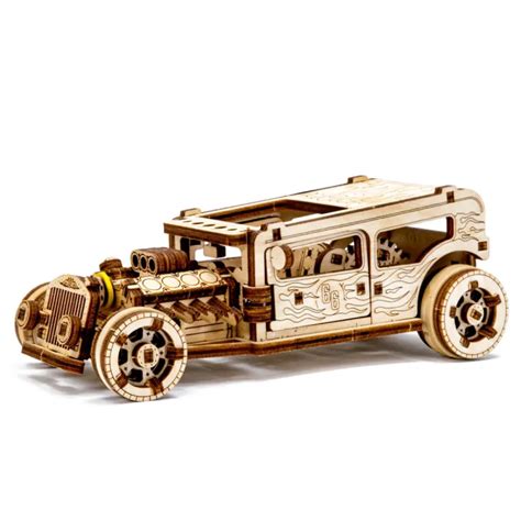 3d Wooden Car Puzzle Hot Rod Woodencity