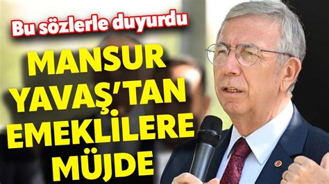 Mansur Yavaş tan emeklilere müjde Açılışta bu sözlerle duyurdu YouTube