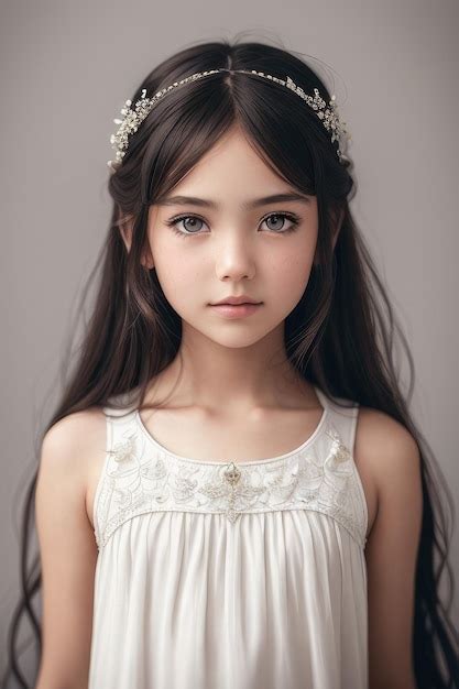 Premium Ai Image A Girl With A Flower Crown On Her Head