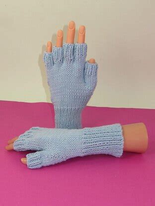 Simple Short Finger Gloves Knitting Pattern By Madmonkeyknits LoveCrafts