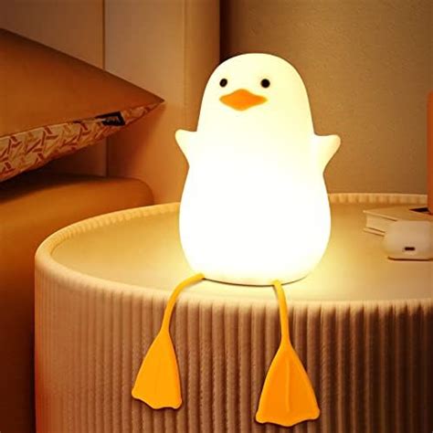 Laliled Veilleuse B B Enfant Canard Lampe De Nuit Led Silicone Tactile