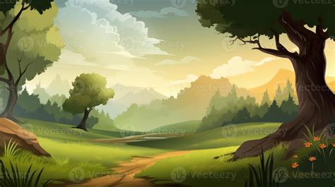 Forest scenery anime image generative AI 22876830 Stock Photo at Vecteezy