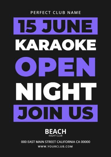 Editable Karaoke Night Flyer Templates