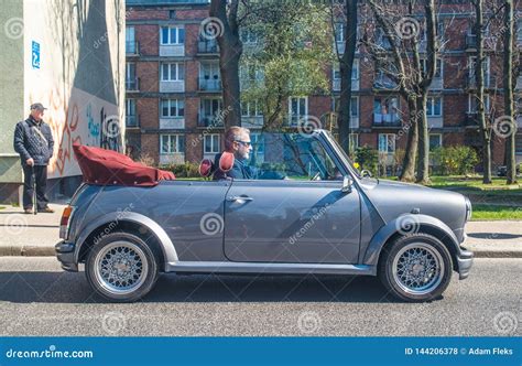 Classic Mini Cooper Convertible Driving Editorial Stock Photo - Image ...