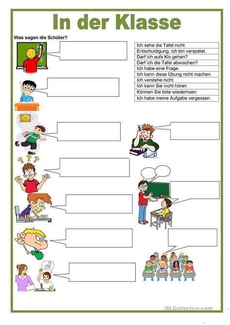 In der Klasse Was sagen Schüler Deutsch lernen kinder