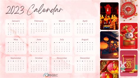 Printable Chinese New Year 2023 Calendar Templates