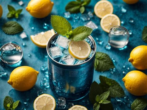 Premium Photo A Refreshing Composition With A Top View Of A Soda