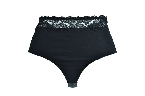 Calcinha Hot Pant em Cotton Renda Algodão Sustentável Glow Preto Jescri Lingerie de