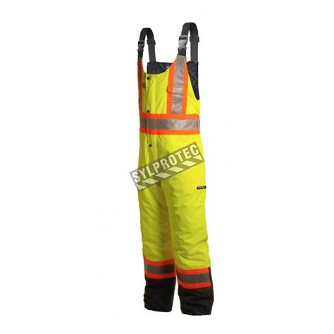 Yellow High Visibility Overalls And Retroreflective Stripes Class 2