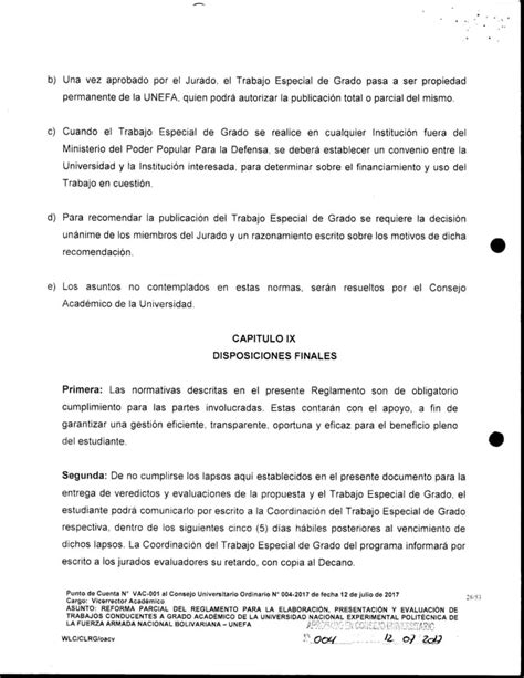 Reglamento Trabajo Especial De Grado TEG UNEFA PDF