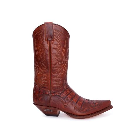 Botas Sendra Cuervo Western Para Hombre En En Cuero Marr N Aspecto