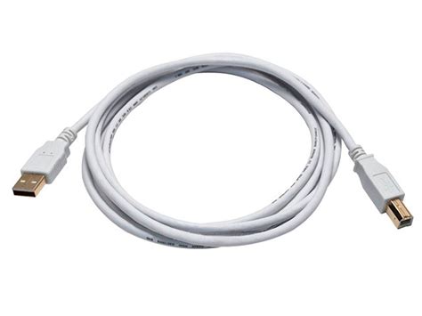 Monoprice Usb A To Usb B Cable Awg Gold Plated White Ft