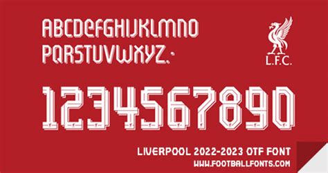 Liverpool 2022/2023 Font (OTF) – Football Fonts