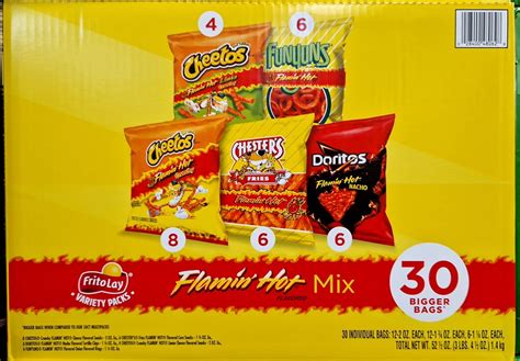 CASE OF 30 Fritolay FLAMIN HOT Mix Bigger Bags BBE Upto 31 8 23 CUT PRICE BARRY S