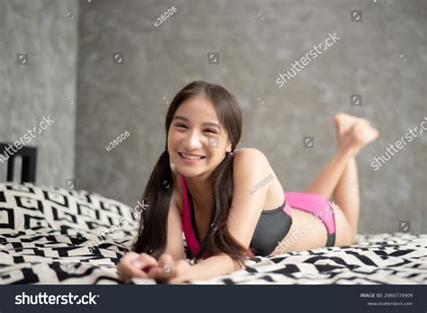 Asian Woman Sexy Wearing Pink Bikini Stock Photo Shutterstock