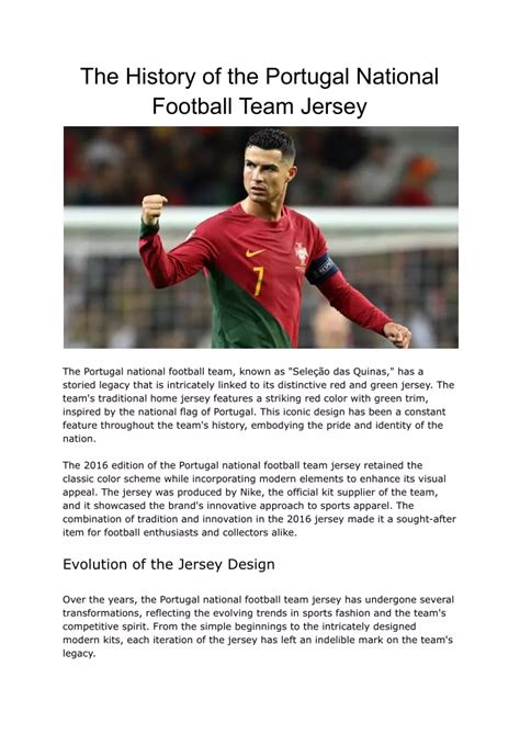 PPT - The History of the Portugal National Football Team Jersey ...