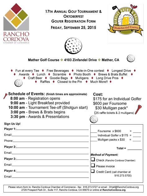 Fillable Online Golfer Registration Form SnapPages Fax Email Print