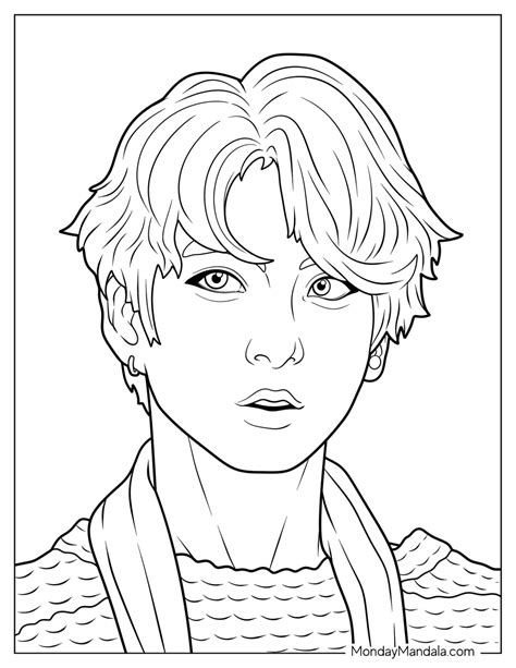 Bts Jungkook Coloring Pages Coloring Nation