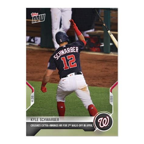 Kyle Schwarber Mlb Topps Now Card Print Run