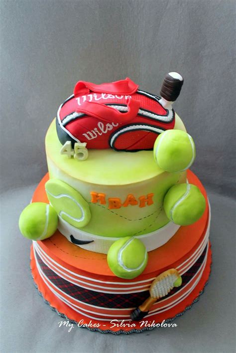 Tennis Cake with Neon Decorations