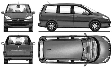 Peugeot Minivan Blueprints Free Outlines