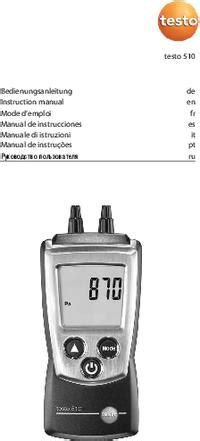 testo 510, Манометр дифференциальный (Госреестр РФ) | купить в розницу ...