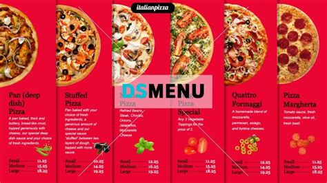 Pizza signage menuboard design from dsmenu – Artofit