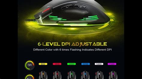 Zelotes t60 professional gaming mouse dpi - acetovest