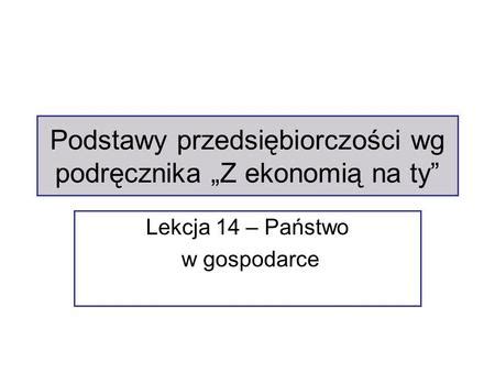 Narz Dzia Ekonomiczne I Administracyjne Polityki Interwencyjnej Rz Du