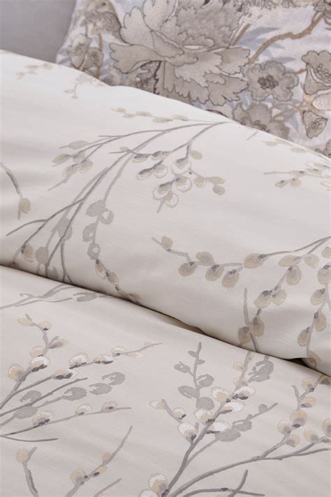 Buy Laura Ashley Dove Grey Pussy Willow Duvet Cover And Pillowcase Set