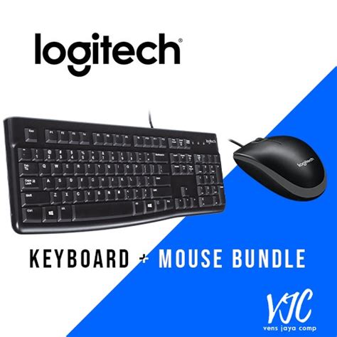 Jual Keyboard Mouse Bundle Logitech K B Wired Shopee Indonesia