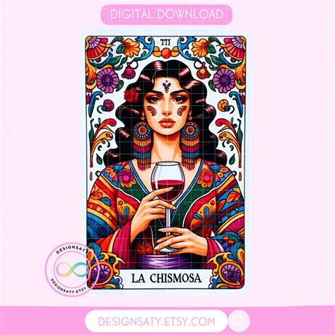 La Chismosa Latina Png Chicana Png Tarot Card Digital Files Dtf