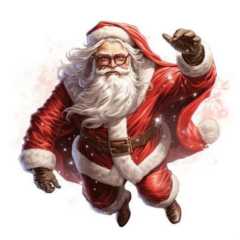 Premium Ai Image Santa Claus Spreading Holiday Cheer With Joyful Arms