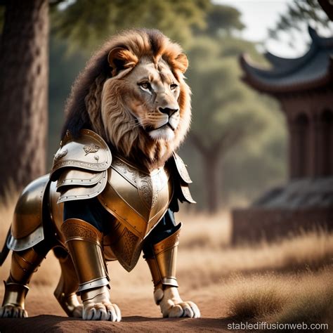 Lion-Shaped Full-Body Armor | Stable Diffusion Online