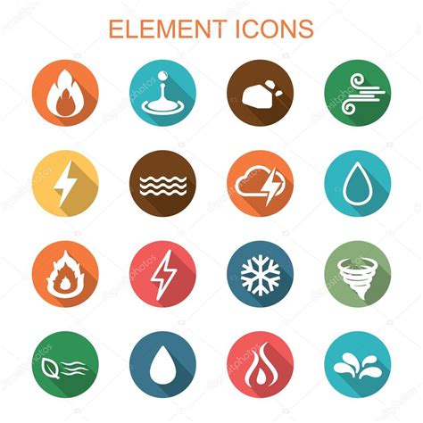 Element Long Shadow Icons — Stock Vector © Tulpahn 58323385