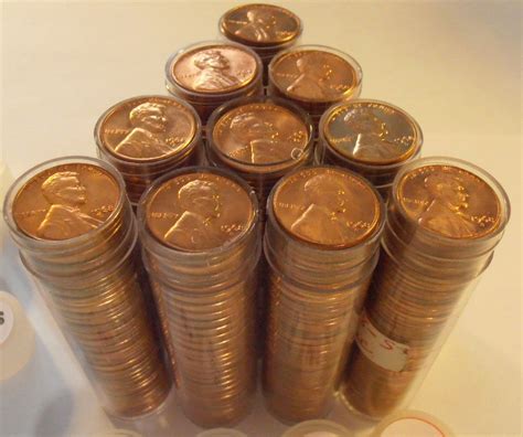 S Lincoln Memorial Cent One Roll Brilliant Uncirculated For