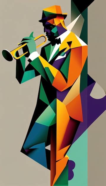 Premium Ai Image Abstract Jazz Colorful Collage By Generative Ai