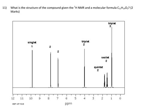 Solved 11 What S The Structure Of The Compound Given The Chegg