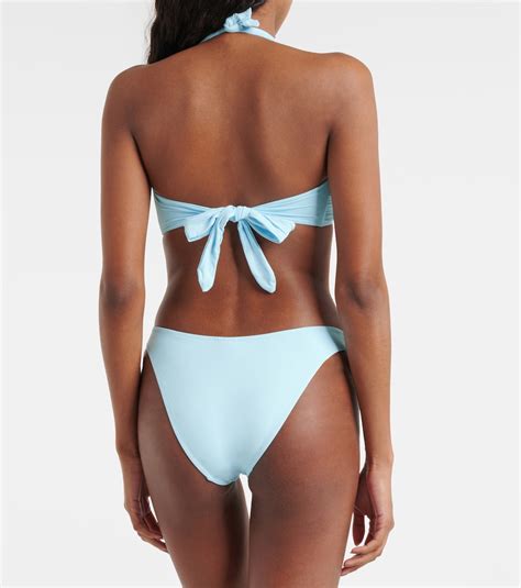 Paris Ring Detail Bikini Top In Blue Melissa Odabash Mytheresa